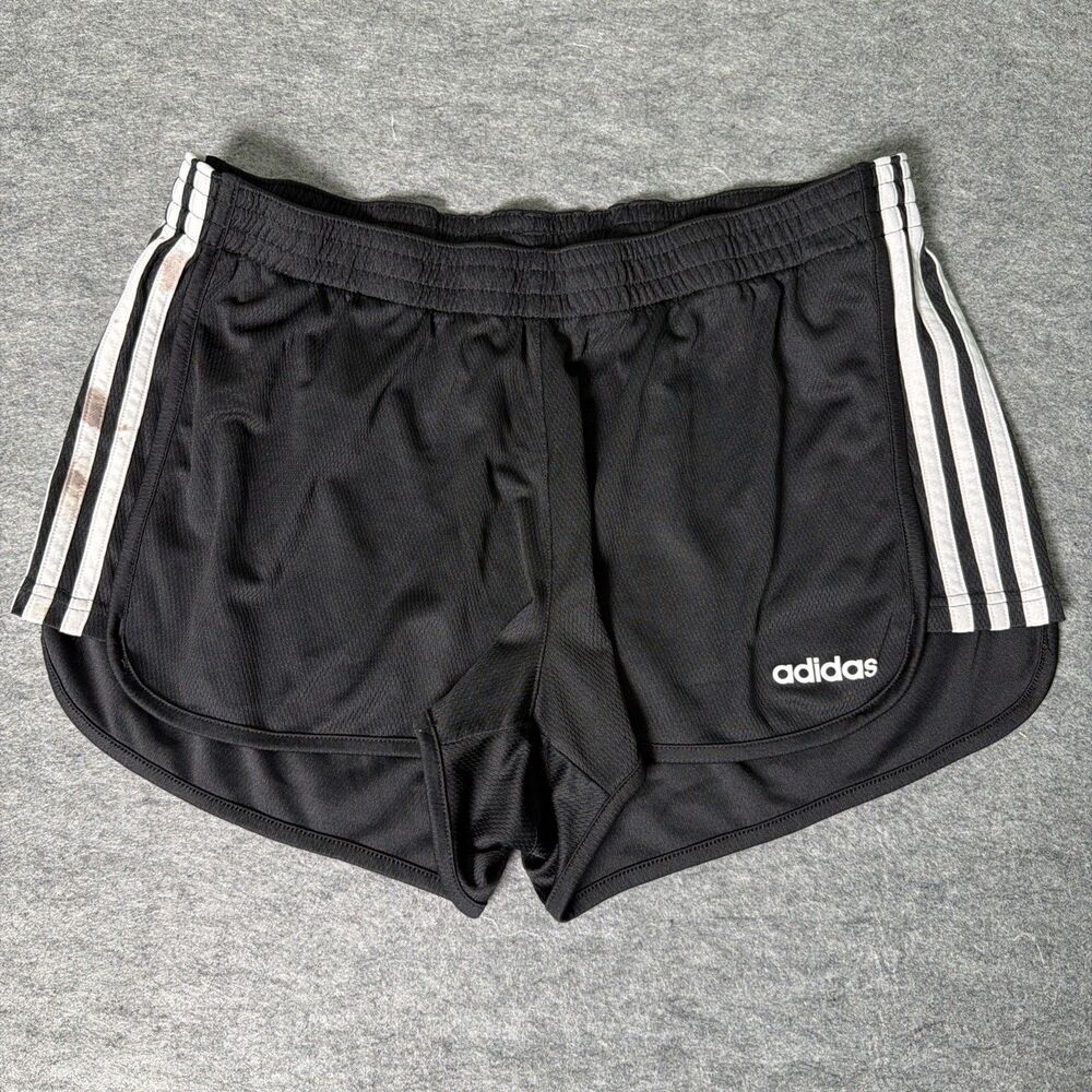 Adidas Shorts Homens Black Climalite 3 Stripe Running Athletic Workout - Size XL - Picture 1 of 9